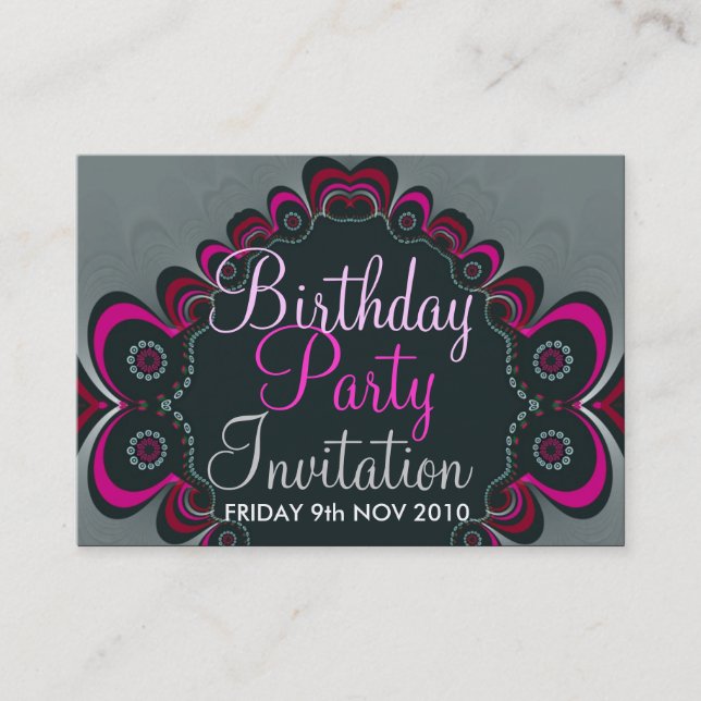 De Visite Anniversaire + Toutes les occasions Fête Carte d'i (Devant)
