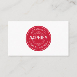 De Visite Baker boulangerie pâtisserie Chef Rouge Logo Carte