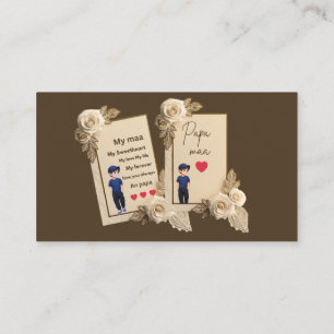 De Visite Belle carte d'amour pour maman et papa Mon cœur