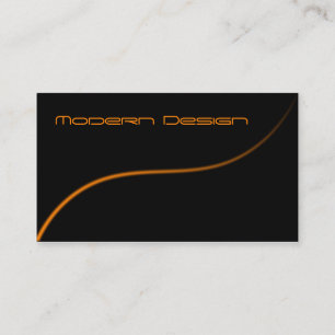De Visite Bruissement noir et orange moderne simple - carte
