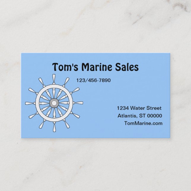 De Visite Bus. Carte - Helm. navire (Devant)