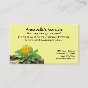 De Visite Bus. Carte - Jarening Business - Calendula