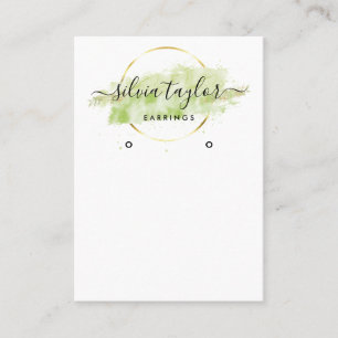 De Visite Calligraphie art Écouter carte d'affichage beige