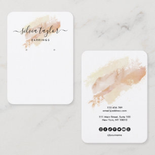 De Visite Calligraphie art Écouter carte d'affichage beige