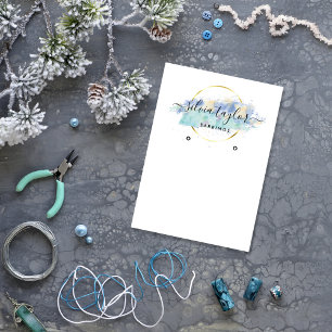 De Visite Calligraphie art Écouter carte d'affichage beige