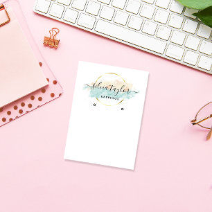 De Visite Calligraphie art Écouter carte d'affichage beige