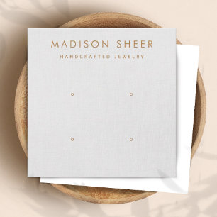 De Visite Carré 4 Trous, 2 Pair gris clair, Carte d'affichage à or