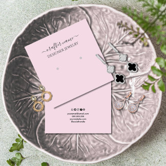 De Visite Carré Carte d'affichage à bijoux classique et chic rose