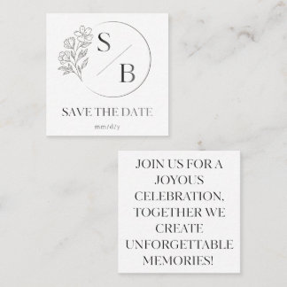De Visite Carré Carte d'invitation élégante pour célébration | Évé