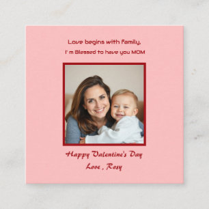 De Visite Carré Carte Saint Valentin pour enfants