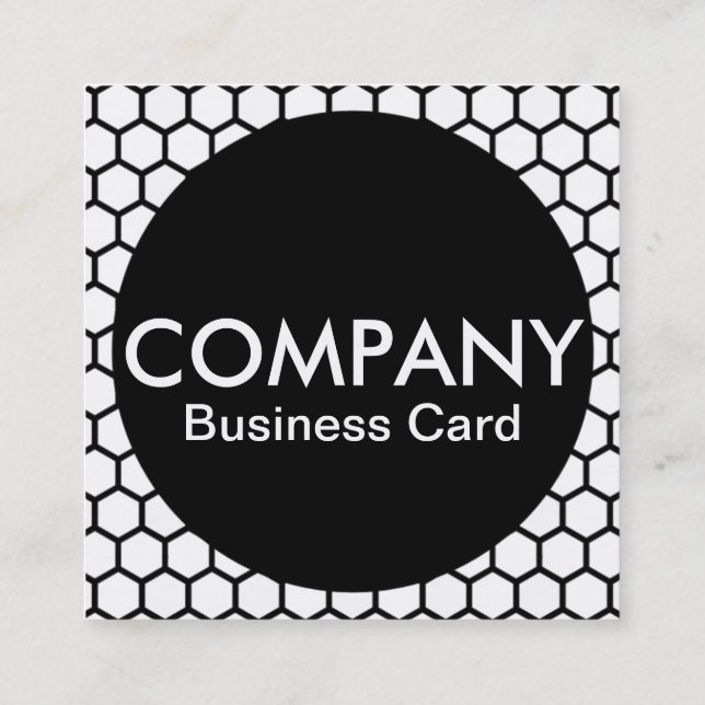 De Visite Carré carte société hexa (Dos)