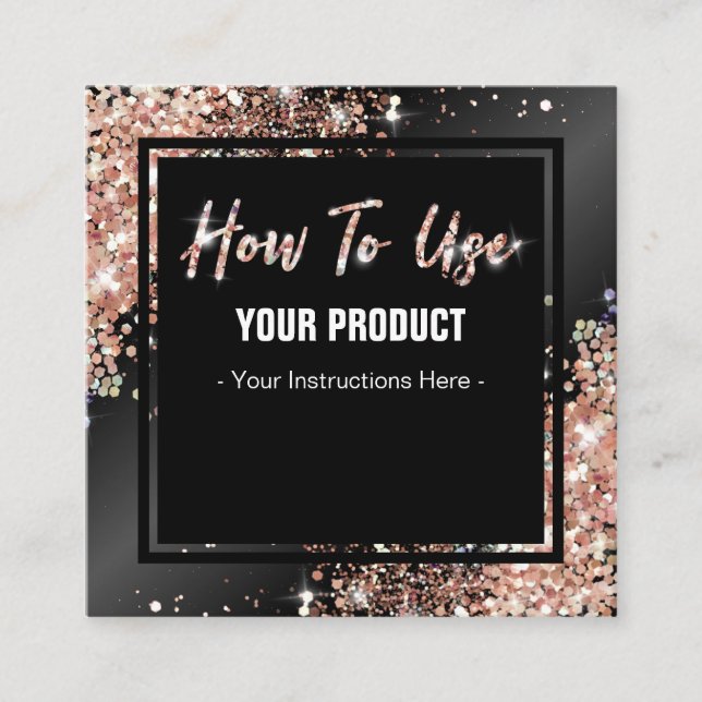 De Visite Carré Comment utiliser la carte d'instruction brillante  (Devant)