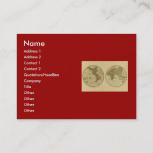 De Visite Carte 1786 du monde d'antiquité par William Faden