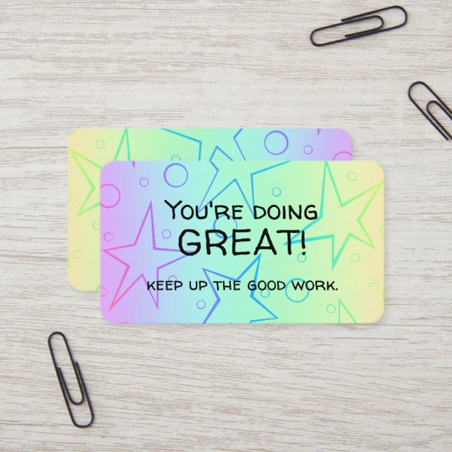 De Visite Carte Affirmations (Devant/Arrière en situation)