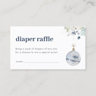 De Visite Carte Baby shower Hiver Wonderland Diaper Raffin