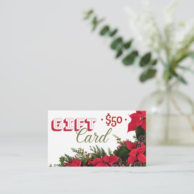 De Visite Carte cadeau $50 noël (Debout devant)