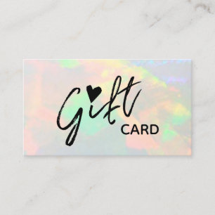 De Visite carte cadeau en opale claire