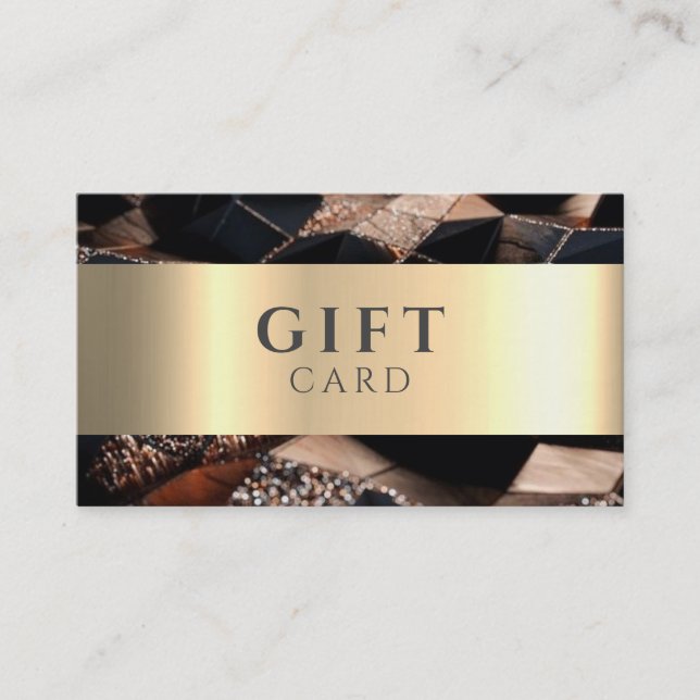 De Visite Carte cadeau Marble Elegant Blanc Faux Or Beauté (Devant)