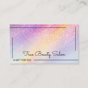 De Visite Carte cadeau Rainbow Holographic Parties scintilla