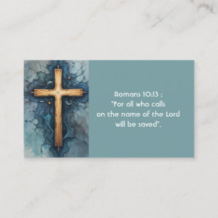 De Visite Carte Christian Crucifix Cross Evangelism