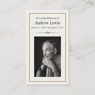 De Visite Carte commémorative