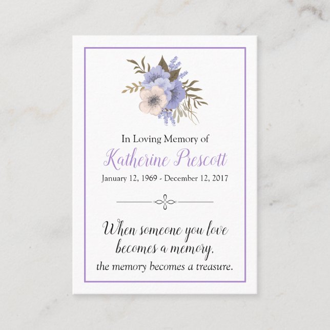 De Visite Carte commémorative (Devant)