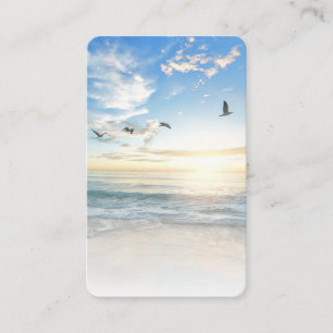 De Visite Carte commémorative Gris Ocean Beach Sympathy Fune