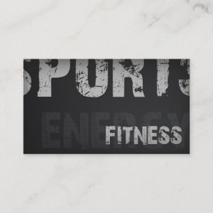 De Visite Carte Cool simple Silver Fitness Trainer