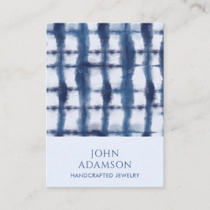 De Visite Carte d'affichage Abstraite Indigo Blue Motif