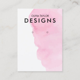 De Visite Carte d'affichage Aquarelle rose