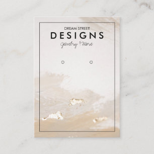 De Visite Carte d'affichage Beige Gold tendance