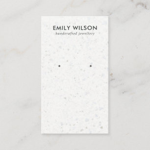 DE VISITE CARTE D'AFFICHAGE CHIC BLANC GRAY TERRAZZO