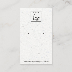 DE VISITE CARTE D'AFFICHAGE CHIC BLANC GRAY TERRAZZO