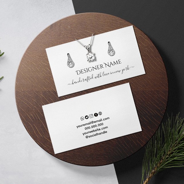 De Visite Carte d'affichage classique et chic bijoux (Créateur téléchargé)