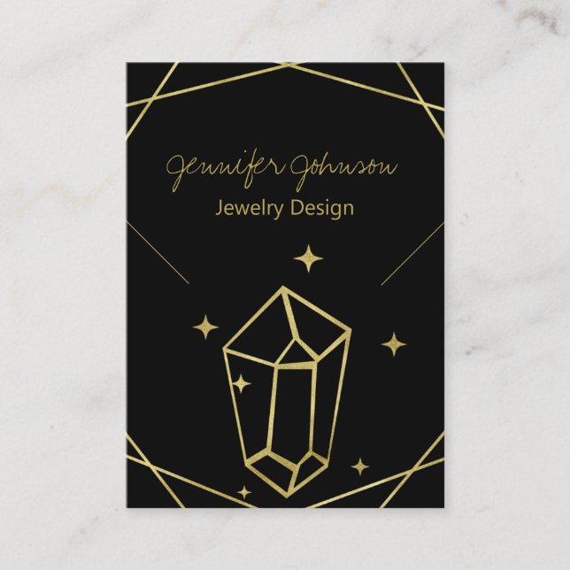 De Visite Carte d'affichage du collier géométrique Gold Foil (Devant)