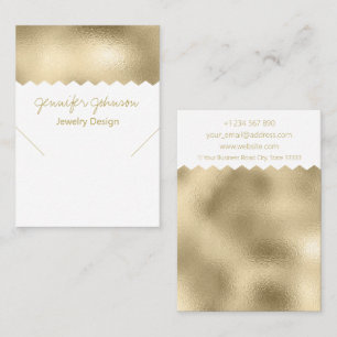 De Visite Carte d'affichage du collier motif Gold Foil