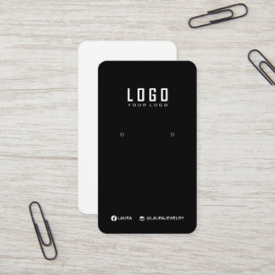 De Visite Carte d'affichage du logo Médias sociaux noir blan