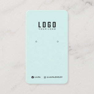 De Visite Carte d'affichage du logo Social Media Pastel Turq
