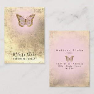 De Visite carte d'affichage du porte-oreille du logo papillo
