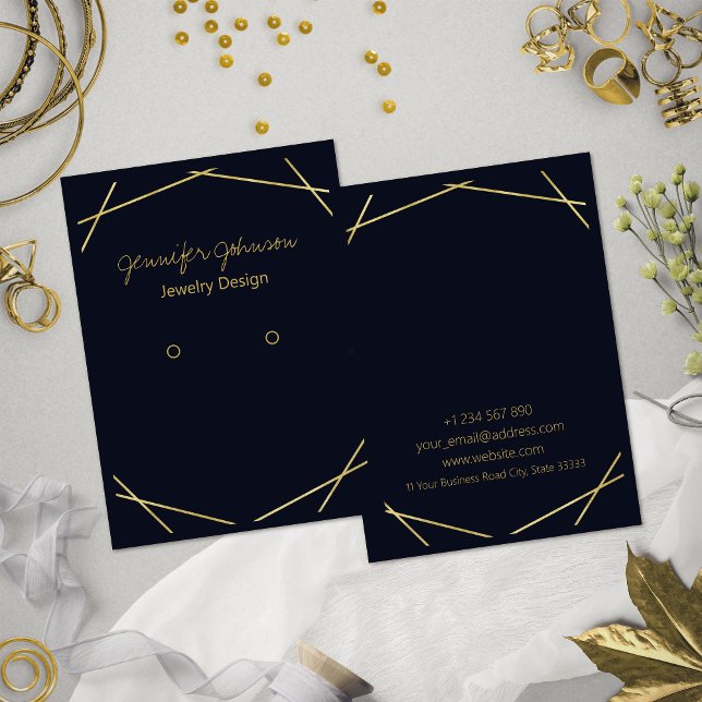 De Visite Carte d'affichage du support d'oreille géométrique (Créateur téléchargé)