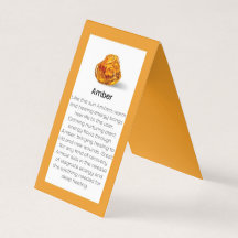 Carte d'affichage en cristal d'ambre signifiant bi