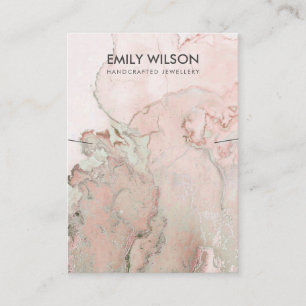 DE VISITE CARTE D'AFFICHAGE EN MARBRE D'OR ROSE BLUSH
