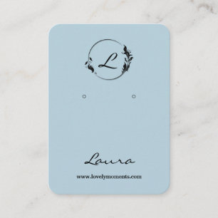 De Visite Carte d'affichage moderne Dusty Blue oreille