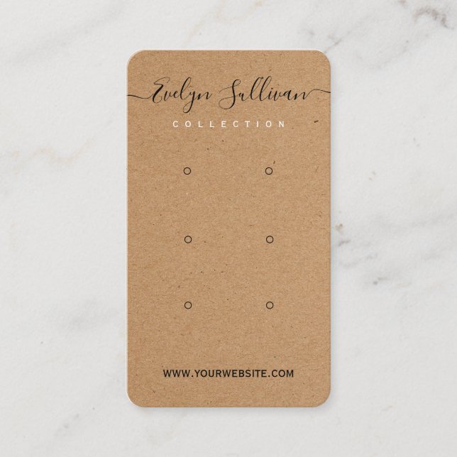 De Visite Carte d'affichage Papier d'artisanat - Boucles d'o (Devant)