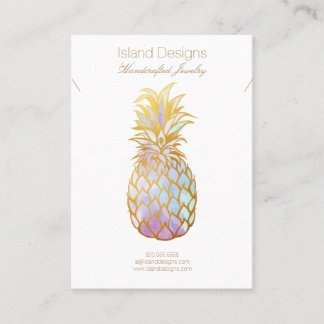De Visite Carte d'affichage pour bijoux à ananas