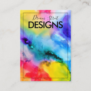 De Visite Carte d'affichage Rainbow Watercolor
