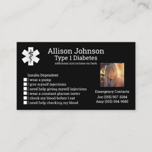 De Visite Carte d'alerte Médicale personnalisée Contacts d