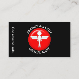 De Visite Carte d'alerte Médicale pour les allergies PEANUT