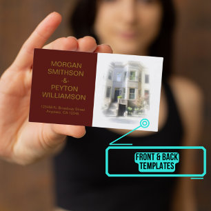 De Visite Carte d'appel des couples - Photo avec la frontièr