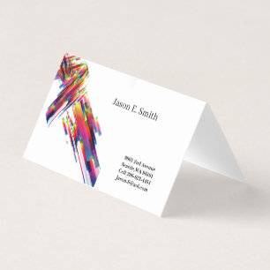 De Visite Carte d'appel pliée classique